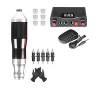 Kit macchina for tatuaggi Set completo di inchiostri for penne for rotanti con alimentatore for LCD Facile Da Usare(Black Kit)