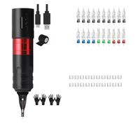 Kit Macchina For Tatuaggi Wireless Penna Rotativa Professionale For Con 20 Inchiostri For Aghi A Cartuccia For Trucco Completo For Principianti Azionamento Di Precisione(Wireless Kit C)