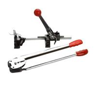 Kit Macchina Manuale For Pressa For Balle A Mano, Tendicinghia, Tenditore, Parte Della Macchina For Reggetta In Nastro Di Plastica Facilità D'Uso(Light+3 reels with 1 pound buckle)