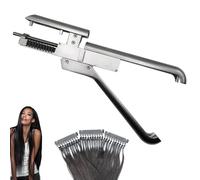 Kit Macchina per Extension Capelli 6D, Pistola Professionale per Extension con Applicazione Invisibile - Sistema Cold Fusion Rapido per Capelli Veri da Salone, Senza Colla & Senza Calore