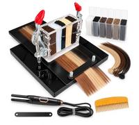 Kit macchina per extension per capelli veri I-Tip K-Tip Mini bonding alla | Crea legami cheratinici, intervallo di riscaldamento fino a 260°C, sei confezioni per un totale di 300 g, quattro colori