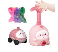 Kit Macchinina a Palloncino,Divertente Giocattolo da Corsa a Spinta d'Aria | Auto da Corsa a Lancio di Palloncino | per Bambine Infanzia Asilo Istruzione Parentale Giardino Estate Festa Compleanno