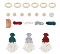 Kit Macramè di Natale,Fai da Te Babbo Natale Kit Filato,Kit di Ornamenti per Albero di Natale,Fatto a mano, Il Prodotto Finito Può Essere Appeso All'albero di Natale per la Decorazione