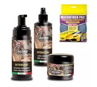 KIT MAFRA CHARME detergenti PELLE + 2 MICROFIBER PAD rinnova sedili interni auto