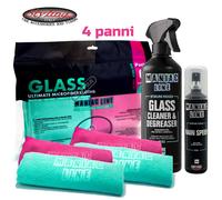 KIT MAFRA Glass Cleaner Degreaser + 4 Ultimate Microfiber Cloths + Rain Speed