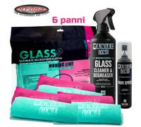 KIT MAFRA Glass Cleaner Degreaser + 6 Ultimate Microfiber Cloths + Rain Speed