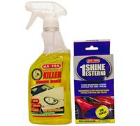 kit mafra killer spray rimuove sporco insetti moscerini auto + panno microfibra