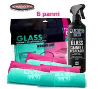 KIT MAFRA Pulizia Vetri Glass Cleaner Degreaser + 6 Ultimate Microfiber Cloths