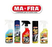 KIT MAFRA TRATTAMENTO PULIZIA ESTERNI RINNOVA AUTO COFANO GOMME CERCHI VETRI