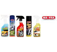 KIT MAFRA TRATTAMENTO PULIZIA ESTERNI RINNOVA AUTO COFANO GOMME CERCHI VETRI