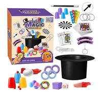 Kit Magic Kit - Magic Toy Box con trucchi, bacchetta, carte | 22 magici impostati per ragazze dai 6 ai 12 anni, divertimento di istruzione facile per principianti, gioco di ruolo scenario p