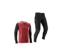 Kit maglia e pantaloni a maniche lunghe leatt gravity 1 0 rosso