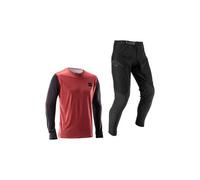Kit maglia e pantaloni a maniche lunghe leatt gravity 1 0 rosso per bambini