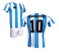 Kit Maglia Maradona 10 Argentina ufficiale AUTORIZZATA e pantaloncino bianco