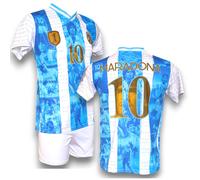 Kit Maglia Maradona 10 Argentina ufficiale AUTORIZZATA pantaloncino bianco 2026