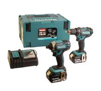 Kit makita combo dlx2127mj ddf482 + dtd152 + 2x 4.0ah batterie + ca...