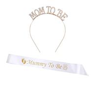 Kit Mamma Essere Fascia,1 PCS Mamma per Essere Diadema di Strass + 1 PCS Fascia Mamma Essere Mum to Be Corone per Baby Shower Decorazione Regalo per Feste