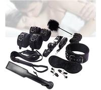 Kit manette Sadomaso collare piumino ball corda INTIMO PALETTA BONDAGE pinzette