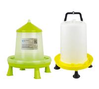 KIT MANGIATOIA 8KG ANTISPRECO + ABBEVERATOIO 15LT CON PIEDINI PER POLLI POLLAME