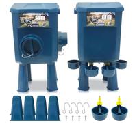 Kit Mangiatoia e Abbeveratoio per Galline 8KG/7L Anti Parassiti Valvola
