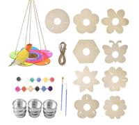 Kit Mangiatoia in Legno - Realizzazione Contenitore Cibo Passero | Set Mangiatoia in Legno Grezzo,Per Bambini Progetti Scuola Giardino Cortile Campeggio Estivo Centro Natura Vacanze