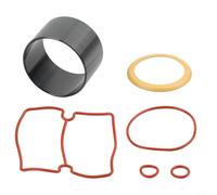 Kit manicotto cilindro compressore d'aria senza olio con anello e guarnizioni in gomma per pompe da 550 W a 1500 W - Set di pezzi di ricambio neri (per 1500 W)