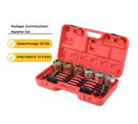Kit manicotto universale per pressa e trazione da 26 pezzi Strumento per cuscinetti per cespugli per installazione rimozione auto per riparazione auto Manutenzione auto