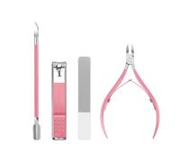 Kit Manicure per Donne Viaggio Set di cura delle unghie con cuticoli Trimmer Clippers cuticoli Pusher File di Vetro kit unghie Portatile Donne Strumenti Manicure Set Cuticola con Caso