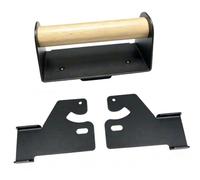 Kit maniglia e cerniera per piastre Blackstone da 71,1 cm, converte la copertura rigida in coperchio incernierato/coperchio incernierato in pietra nera, kit di cerniere per piastra in acciaio