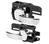 Kit Maniglia Interna Cromata per Porta, Leva Cromata Lucida Adatta per 2004-2007, Materiale ABS, 2 Pomelli per Porta Interna Sinistra e Destra per Appassionati di Auto