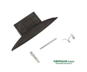 KIT MANIGLIA OBLÒ NATIS BLACK PER LAVATRICE ARISTON HOTPOINT C00372859 ORIGINALE