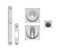 Kit Maniglia + Serrature per porte scorrevoli marca LINEA CALI' Articolo 195KT CROMO SATINATO