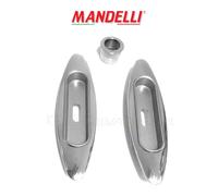 KIT MANIGLIE INCASSO PORTA SCORREVOLE MANDELLI CLIP 368C CROMO SAT. CON FORO C.