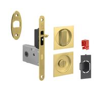 KIT MANIGLIE QUADRO PORTA SCORR EASY G500T OTTONATO LUCIDO