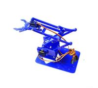 Kit manipolatore robot compatibile con Arduino costruito in materiale acrilico con funzionalità artiglio per robotica educativa e pratica di codifica (arancione)