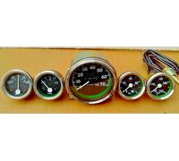 Kit manometri Willys MB Jeep Ford CJ GPW - Tachimetro 70 mph Temp Olio Fuel A...