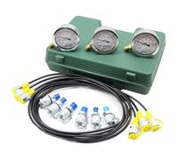 Kit manometro idraulico con 6 raccordi di prova 3 manometri 3 tubi di prova 25Mpa 40Mpa 60Mpa