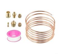 Kit manometro olio tubo in rame da 72 pollici con parti filettate 1/4x1/8 NPT per manometri meccanici compatibile con più tipi di veicoli