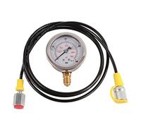 Kit manometro per tubo flessibile, M16*2-BSP1/4 0~400BAR/6000PSI 1,5 m Punto di prova per tubo flessibile Raccordo per tester per tubo flessibile idraulico Manometro per test tubo flessibile
