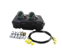 Kit Manometro Pressione Digitale 2 Pezzi 80MPA con 3 Tubi e 12 Raccordi per Sistemi Idraulici Gas e Acqua