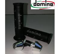 Kit Manopole Nero/Argento+Contrappesi Silver Domino XM2 KAWASAKI Z 750