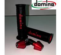 Kit Manopole Nero/Rosso Domino XM2+Contrappesi KAWASAKI Z 900 / RS 2017 2018