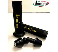 Kit Manopole Racing Nero/Gialle+Contrappesi Neri POLARIS