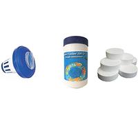 Kit Mantenimento Acque Piscina intex Dispenser Dosatore + 1 Kg Pastiglie Tripla Azione