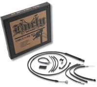 Kit Manubrio In Vinile Nero Burly Brand Con Cavi E Linea Freno Per Jail Bars