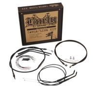 Kit Manubrio In Vinile Nero Burly Brand Con Cavo Singolo E Freno