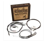 Kit Manubrio In Vinile Nero Con Cavi E Linee Freno Per Jail Bars 10" #B30-1135