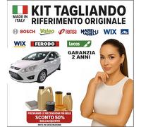 Kit Manutenzion Ford C-Max II 1.6 TDCi 115cv 85kW 4 Filtri + 4Lt Olio 5W30 A5