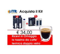 KIT MANUTENZIONE : 2 ADDOLCITORI + 1 DECALK 2DOSI + 1 TAZZINA CAFFE' OMAGGIO
