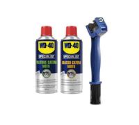 KIT MANUTENZIONE CATENA MOTO WD40 3 PEZZI GRASSO PULITORE E SPAZZOLA